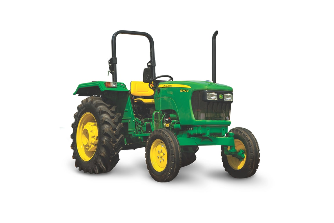 John Deere ಟ್ರ&zwj;್ಯಾಕ್ಟರ&zwj;್ , 44 HP, ಮಾದರಿ 5042D, PowerPro ಬಲ ಪ್ರೊಫೈಲ್