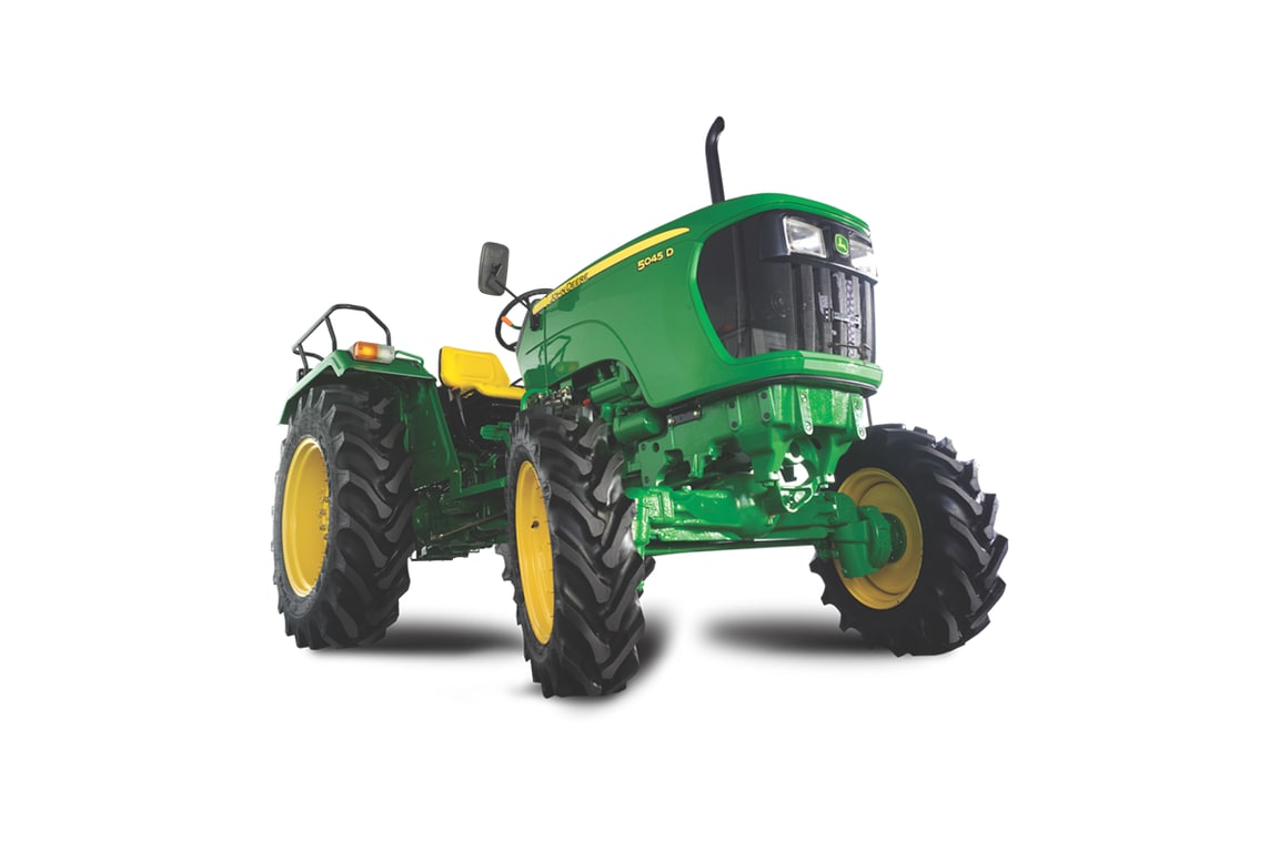 John Deere ಟ್ರ&zwj;್ಯಾಕ್ಟರ&zwj;್ , 46 HP, ಮಾದರಿ 5045D, PowerPro ಬಲ ಪ್ರೊಫೈಲ್