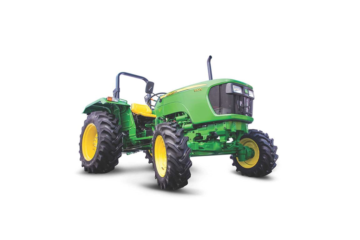 John Deere ಟ್ರ&zwj;್ಯಾಕ್ಟರ&zwj;್ , 40 HP, ಮಾದರಿ 5105D, ಬಲ ಪ್ರೊಫೈಲ್