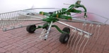 Light frame suitable for low HP tractor rotary rake