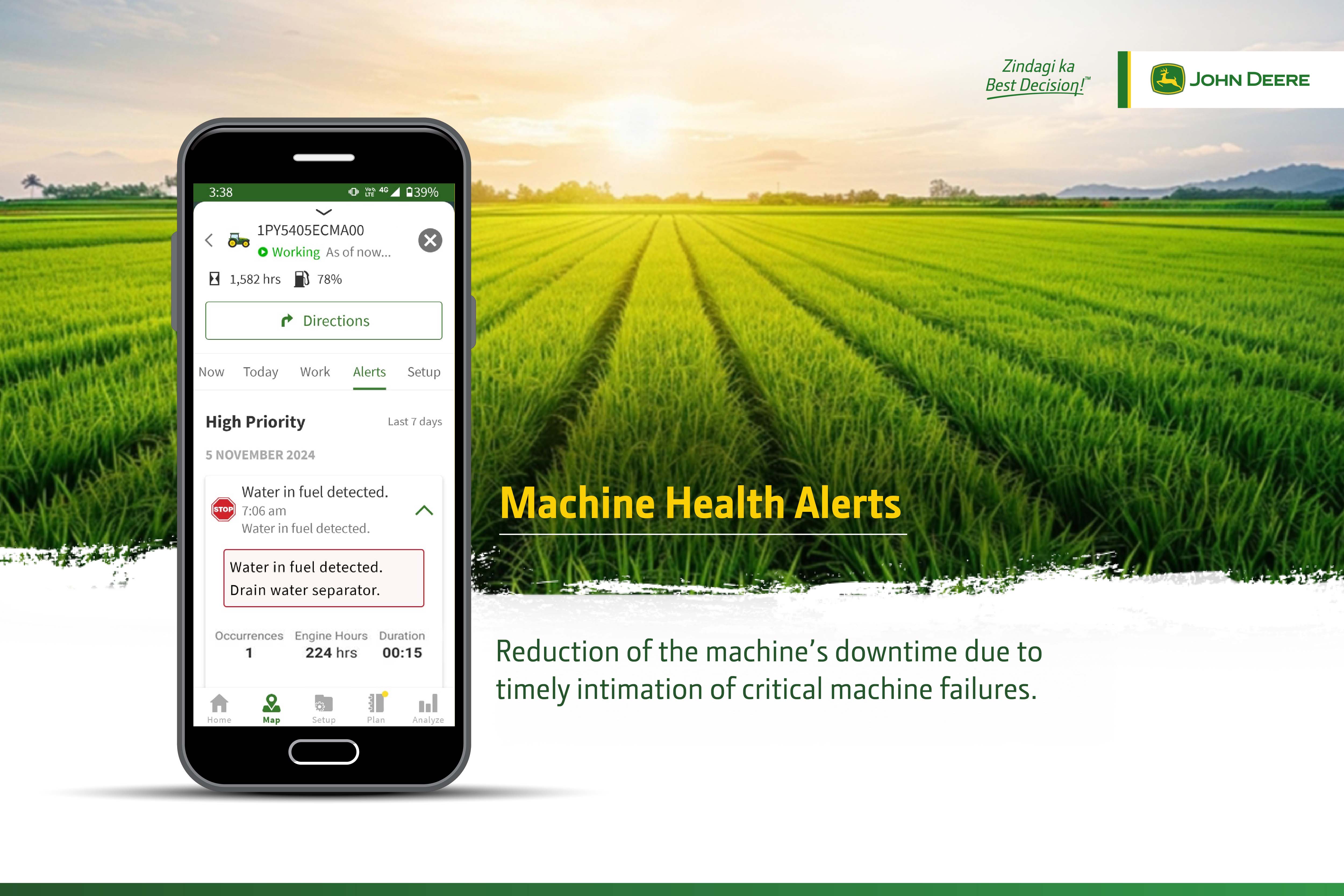 Machine health alerts